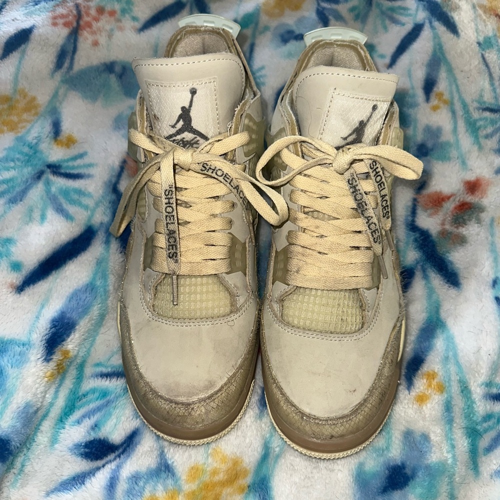 mens air jordan 4 retro “sail” off-white